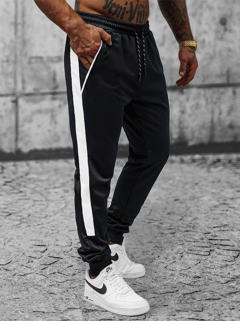 Ανδρικό παντελόνι φόρμας mαύρος OZONEE JS/8K162