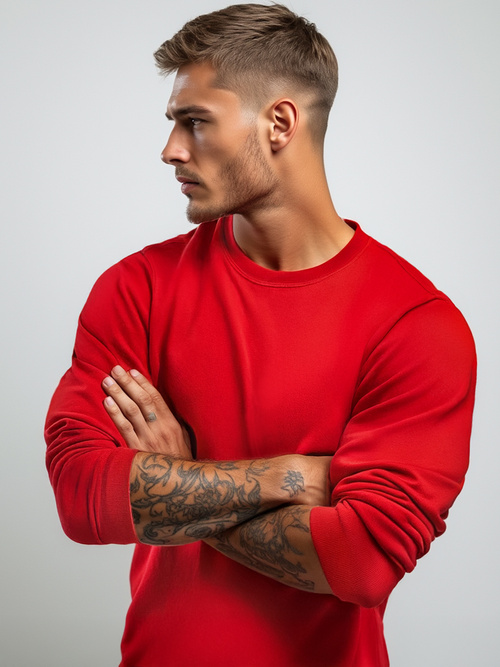 Ανδρικό Φούτερ Κόκκινο OZONEE JS/2001-10Z