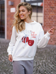 Γυναικείο φούτερ λευκό OZONEE JS/8B856/1