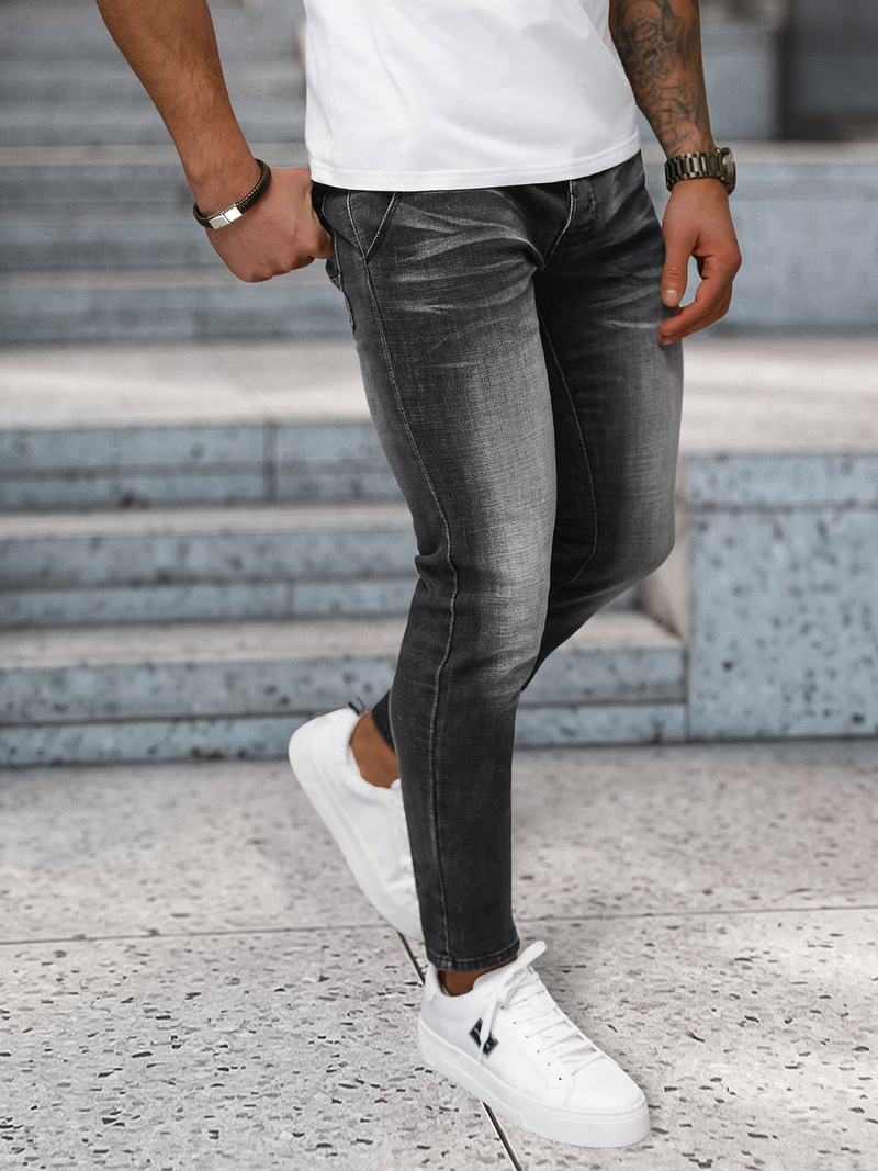 Ανδρικό τζιν παντελόνι mαύρος OZONEE NB/MP0091N