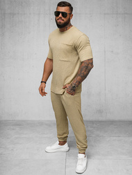 Ανδρικό μπλουζάκι kαμήλα OZONEE O/Y960T