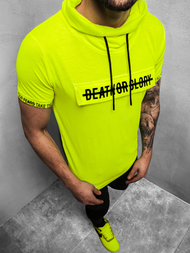 Ανδρικό μπλουζάκι κίτρινο-νέον OZONEE MR/19109XZ