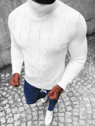 Ανδρικό πουλόβερ λευκό OZONEE NB/MM6012/1