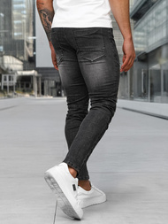 Ανδρικό τζιν παντελόνι mαύρος OZONEE NB/MP0142NZ