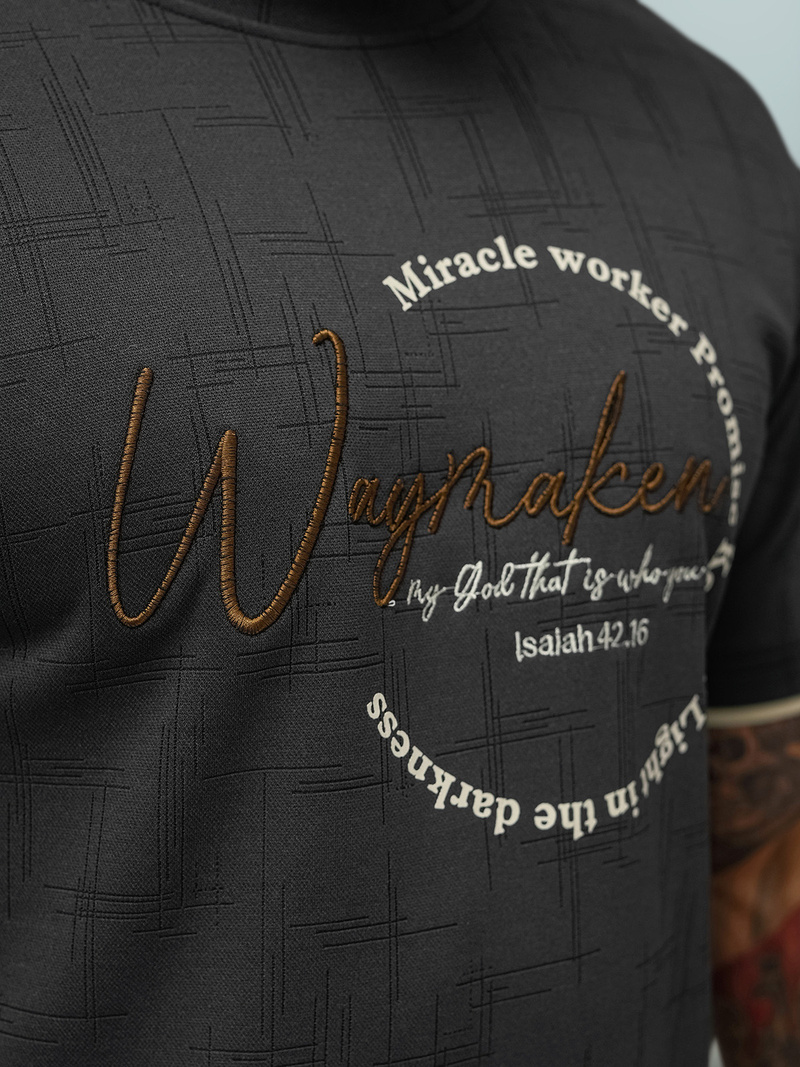 Ανδρικό μπλουζάκι μαύρο OZONEE O/QQ1535