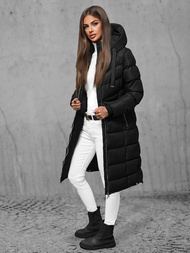 Γυναικείο μπουφάν μαύρο OZONEE JS/M736/392