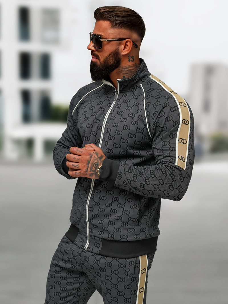 Ανδρικό σετ φόρμας μαύρο OZONEE O/FF5110AB