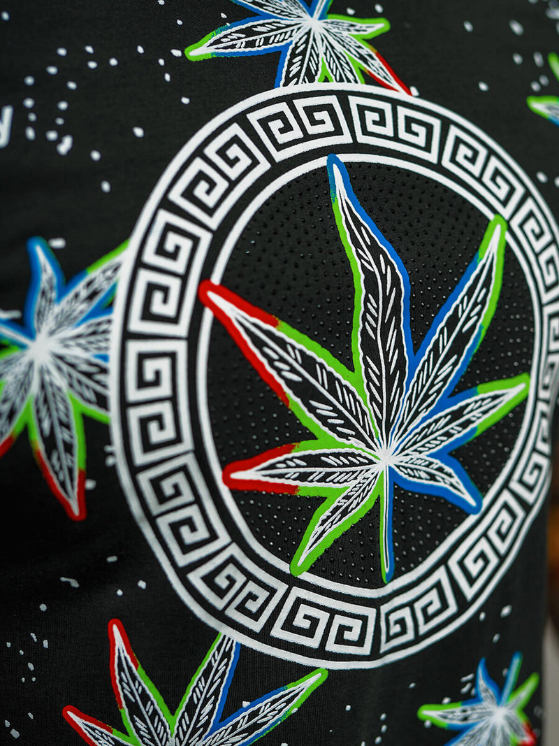 Ανδρικό μπλουζάκι μαύρο OZONEE O/T136/3