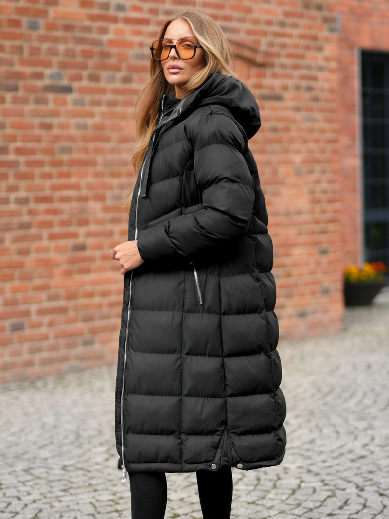 Γυναικείο μπουφάν μαύρο OZONEE JS/M736/392Z