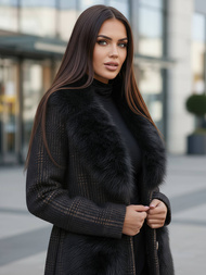 Γυναικείο παλτό μαύρο OZONEE JS/53M5200/1Z