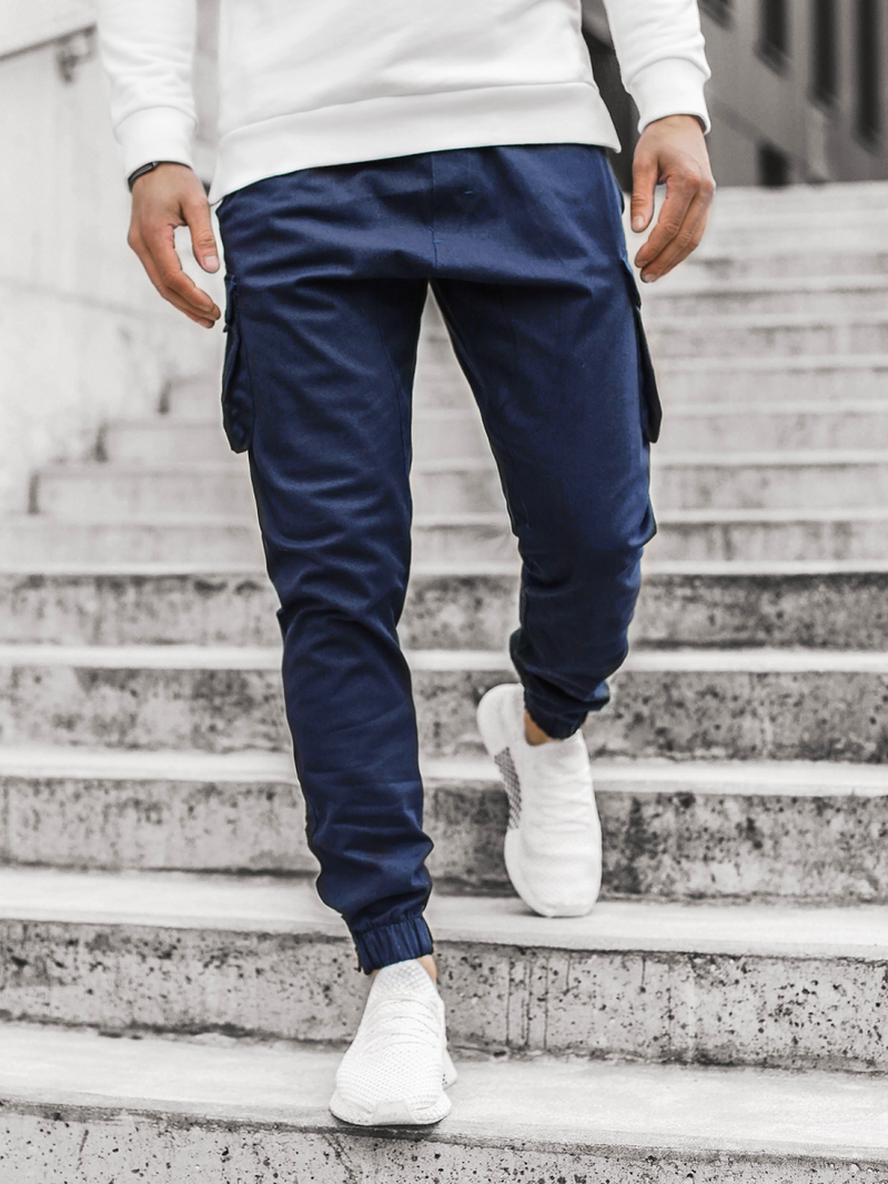 Ανδρικό παντελόνι jogger ναυτικό μπλε OZONEE A/705