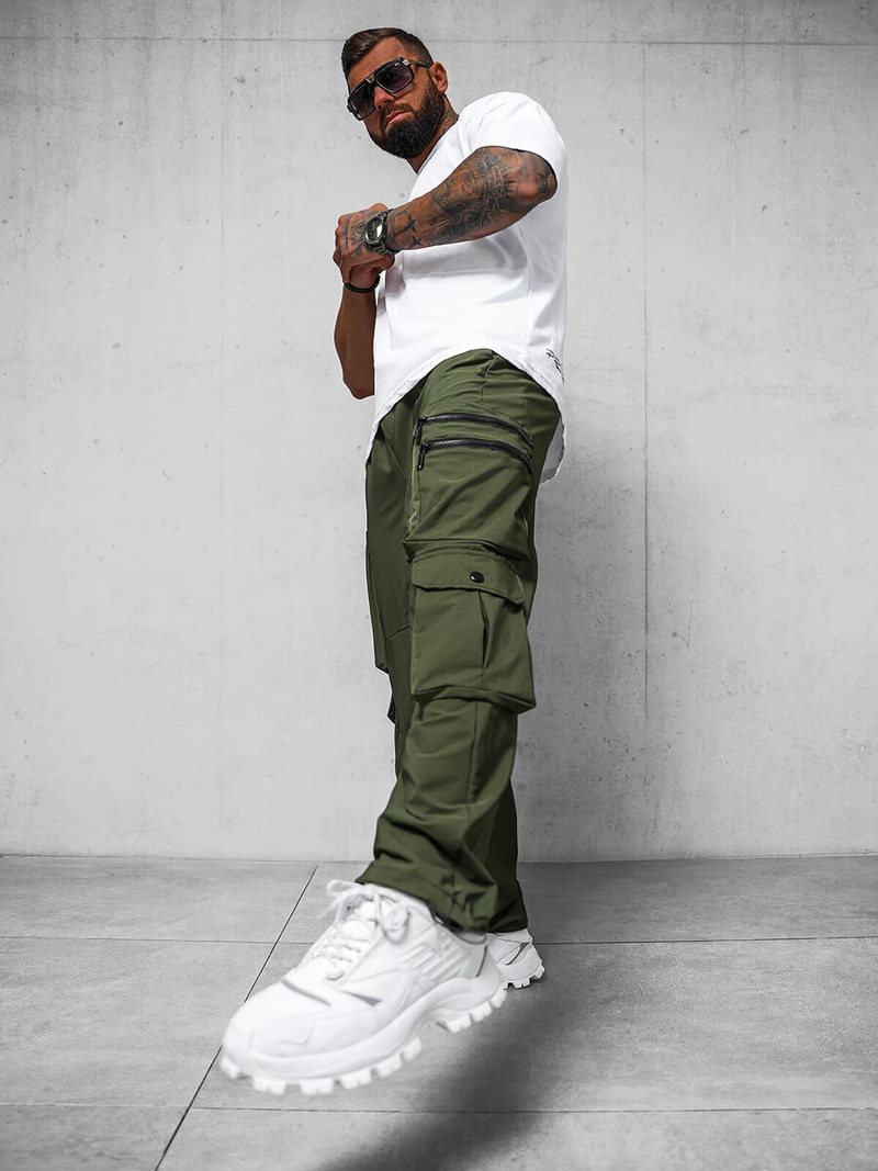 Ανδρικό παντελόνι χακί OZONEE O/PS5527