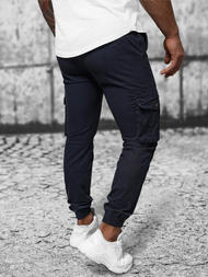 Ανδρικό παντελόνι chino jogger ναυτικό μπλε OZONEE NB/MP0201BS