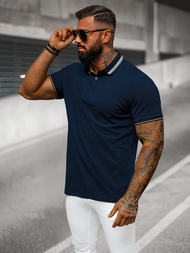 Ανδρική μπλούζα polo ναυτικό μπλε OZONEE O/DA729