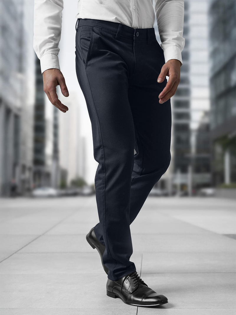 Ανδρικό παντελόνι chino ναυτικό μπλε OZONEE V/5100