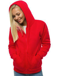 Γυναικείο φούτερ με κουκούλα Κόκκινο OZONEE JS/W03Z