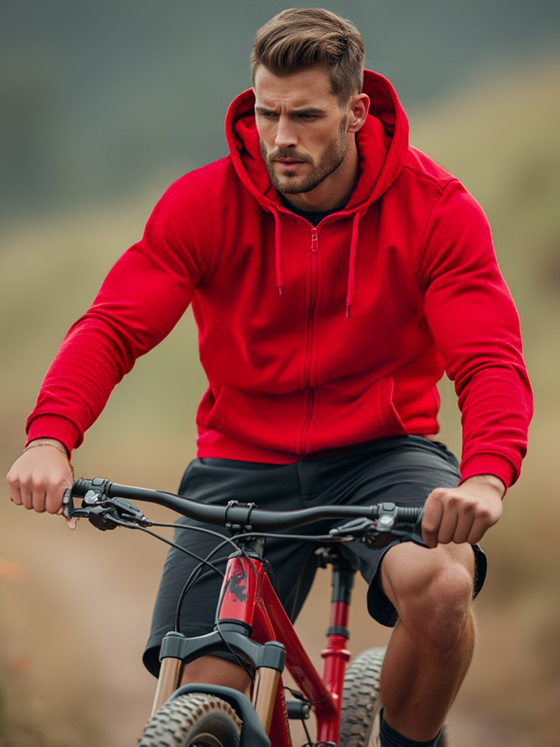 Ανδρικό Φούτερ με Κουκούλα Κόκκινο OZONEE JS/2008