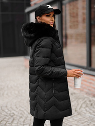 Γυναικείο μπουφάν μαύρο OZONEE JS/16M9121/392Z