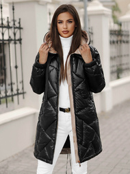 Γυναικείο μπουφάν μαύρο OZONEE JS/5M3189/392Z