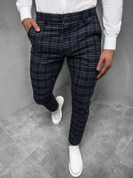 Ανδρικό παντελόνι chino μπλε OZONEE DJ/5508