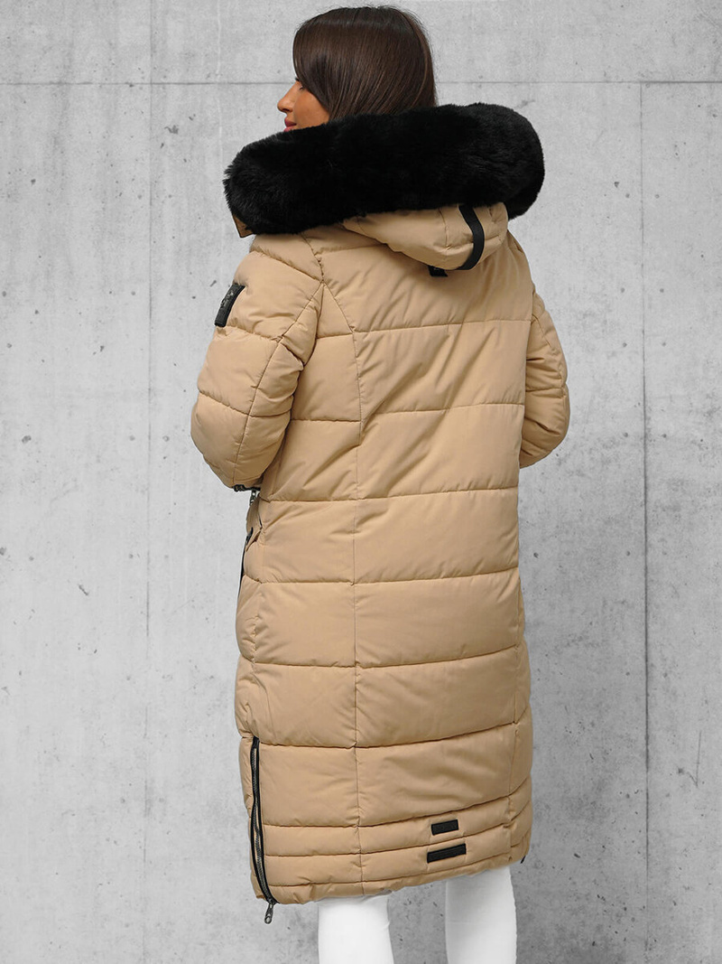 Γυναικείο μπουφάν μπεζ OZONEE O/W377