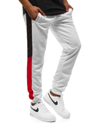 Ανδρικό παντελόνι φόρμας λευκό OZONEE JS/JZ11012