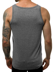 Ανδρικό αμάνικο μπλουζάκι γραφίτη OZONEE JS/SS11033