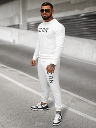 Ανδρικό παντελόνι φόρμας λευκό OZONEE O/D9125Z