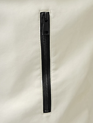 Ανδρικό δερμάτινο μπουφάν eκρού OZONEE JS/11Z8107