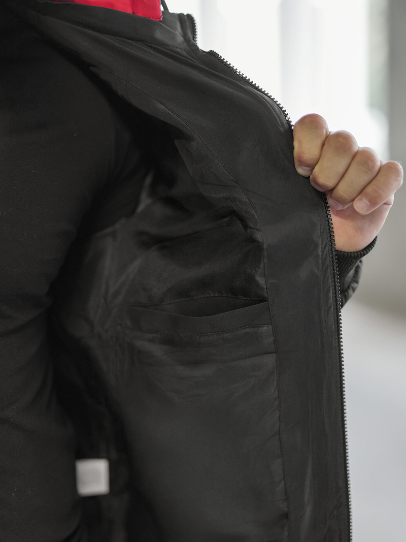 Ανδρικό μπουφάν mαύρος OZONEE JS/31M5003Z