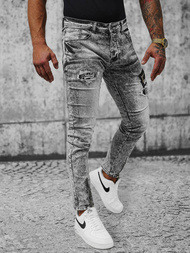 Ανδρικό τζιν παντελόνι mαύρος OZONEE NB/MP0162N