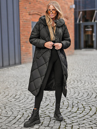 Γυναικείο μπουφάν μαύρο OZONEE JS/5M3173/392Z