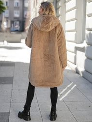 Γυναικείο μακρύ χειμωνιάτικο μπουφάν μαύρο OZONEE JS/5M3352/392