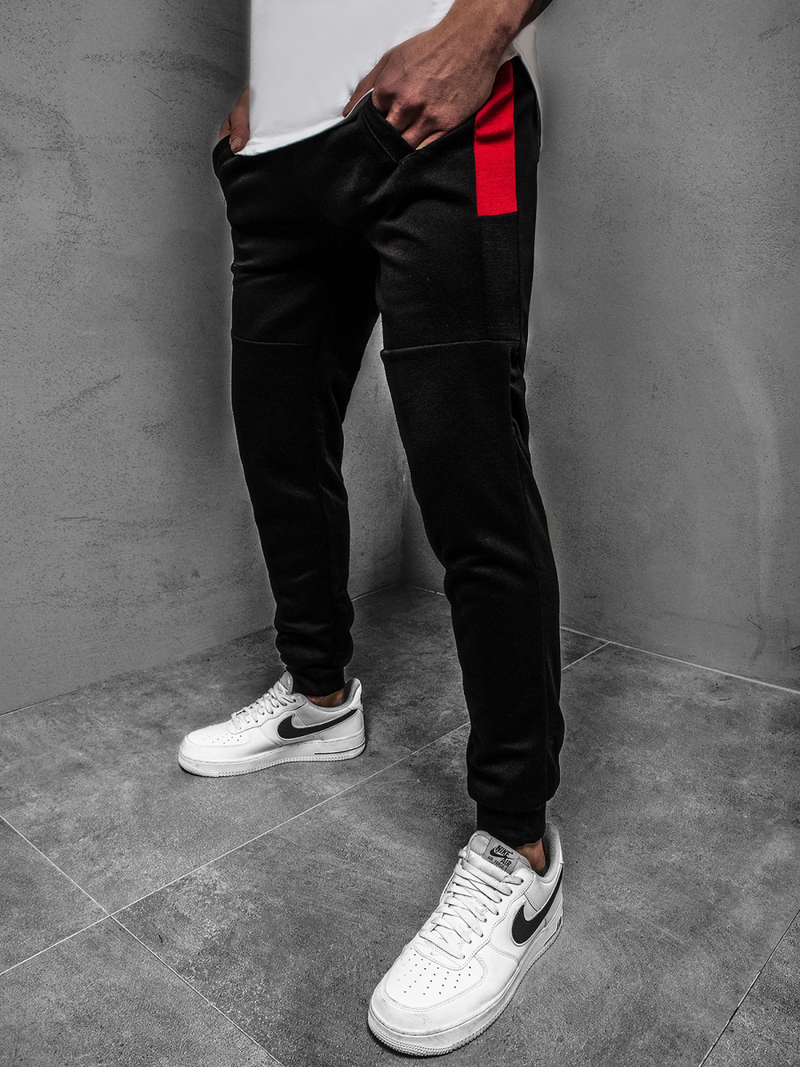 Ανδρικό παντελόνι φόρμας μαύρο OZONEE JS/JZ11021Z