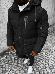 Ανδρικό χειμερινό μπουφάν μαύρο OZONEE JS/22M60/392