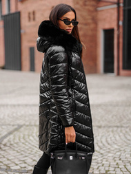 Γυναικείο μπουφάν μαύρο OZONEE JS/16M9100/392Z