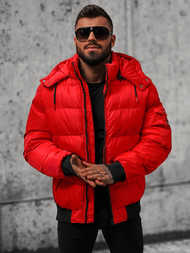 Ανδρικό χειμερινό μπουφάν το κόκκινο OZONEE JS/27M8111