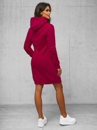 Γυναικείο φούτερ με κουκούλα μπορντό OZONEE JS/YS10005/21Z