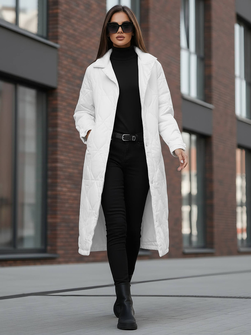 Γυναικείο μπουφάν λευκό OZONEE JS/5M3177/281Z