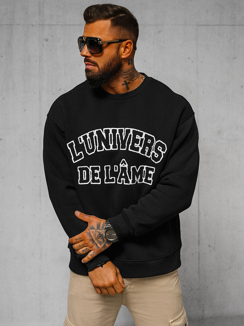 Φούτερ μαύρο OZONEE O/SWE23055