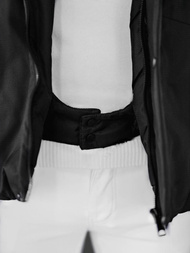 Ανδρικό χειμερινό μπουφάν mαύρο και γκρι OZONEE JS/91M9903/92