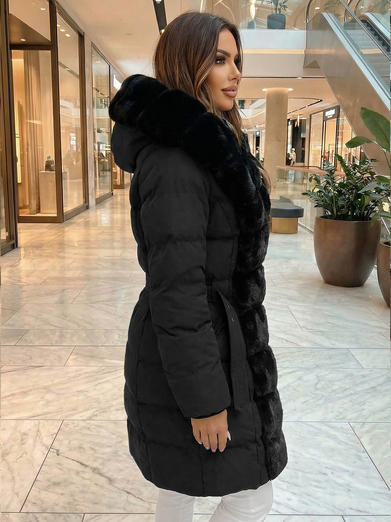 Γυναικείο μπουφάν μαύρο OZONEE JS/5M3158/392Z