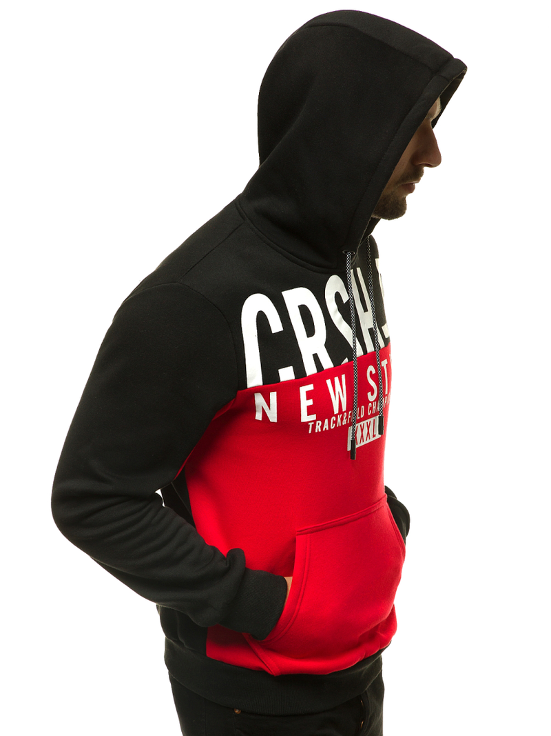 Ανδρικό Φούτερ με Κουκούλα Κόκκινο OZONEE JS/KS2115