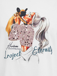 Γυναικείο μπλουζάκι λευκό OZONEE JS/95T2575/1