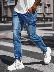 Ανδρικό παντελόνι jogger mπλε OZONEE NB/MP0058B