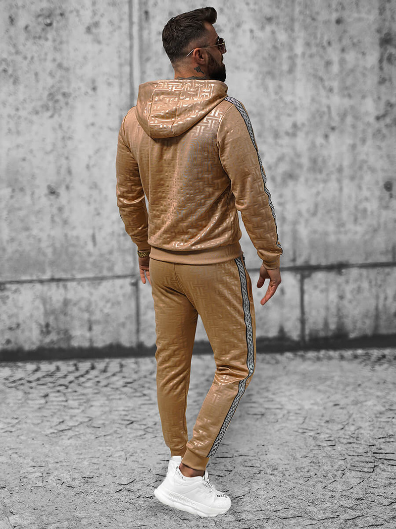 Ανδρικό σετ φόρμας mπεζ OZONEE O/3A165