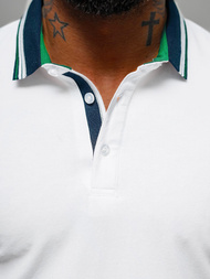 Ανδρική μπλούζα polo λευκό OZONEE O/DA729