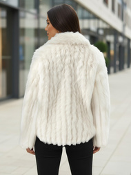 Γυναικείο μπουφάν λευκό OZONEE JS/11Z8261Z