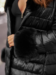 Γυναικείο παλτό μαύρο OZONEE JS/5M3160/392Z