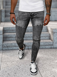 Ανδρικό τζιν παντελόνι mαύρος OZONEE NB/MP0069N